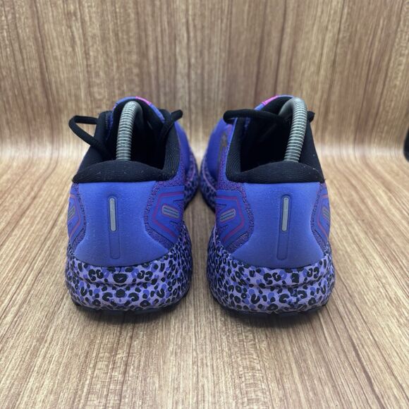 Brooks Ghost 14 Shoes Womens 11 B Purple Running Electric Cheetah sneakers READ - Picture 4 of 9
